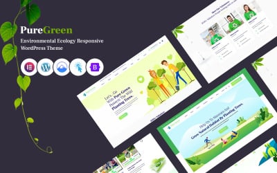 Puregreen - Miljö- och ekologisk responsivt WordPress -tema