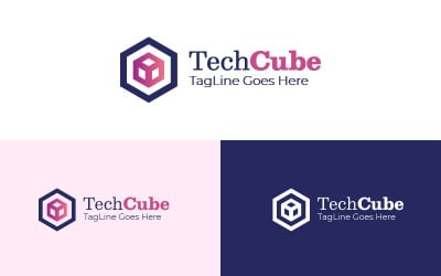 TechCube Technology Startup Logo Template