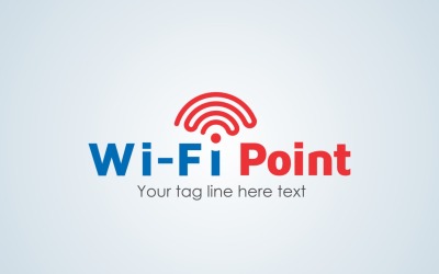 WiFi-punt Logo ontwerpsjabloon