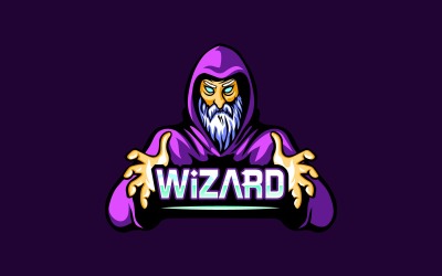 Wizard Mascot Logo Icon Design