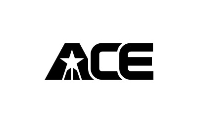 Design de logotipo moderno da letra ACE