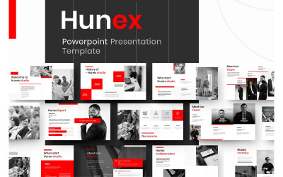 Hunex - Business PowerPoint sablon