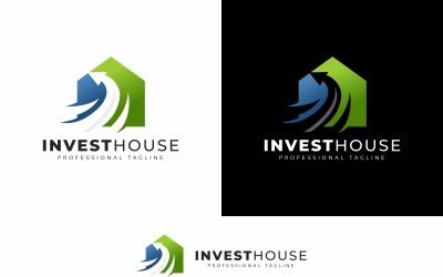 Invest House Arrows Logo Template