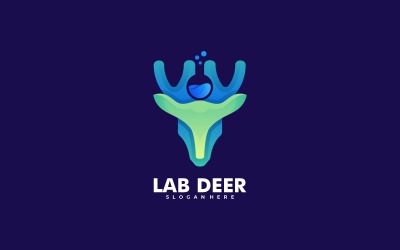 Lab Deer Logo-Stil mit Farbverlauf