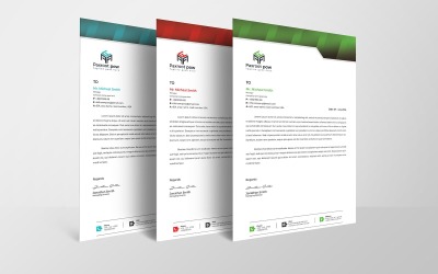 Modern fejléces betűsablon