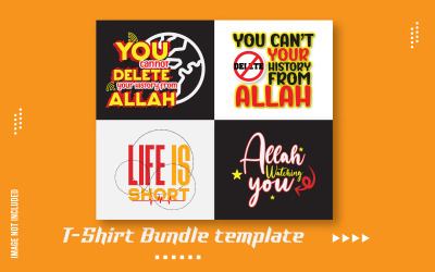 4 modern mall för T-shirtpaket