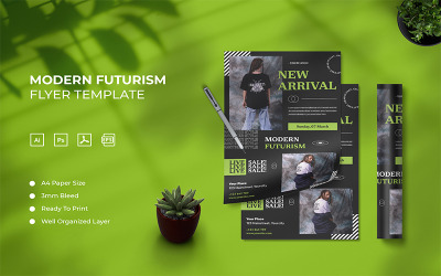 Moderner Futurismus - Flyer Vorlage
