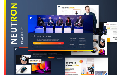 Neutron - Business PowerPoint sablon