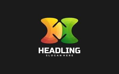 Písmeno H abstraktní barevné logo
