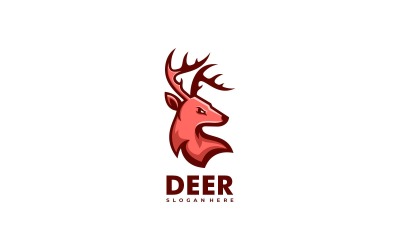 Plantilla de logotipo de mascota de ciervo