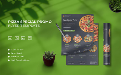 Promoción de pizza - Plantilla de volante