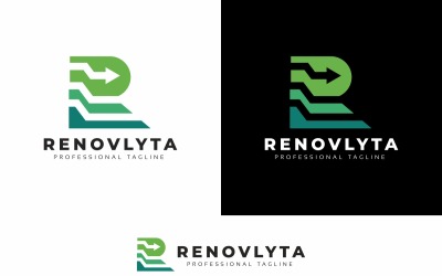 R Betűnyilak Logo sablon