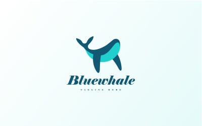 Concepto de diseño de vector de icono de logotipo de ballena