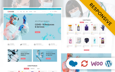 COVIDE Medical Healthcare Store Адаптивная тема WooCommerce