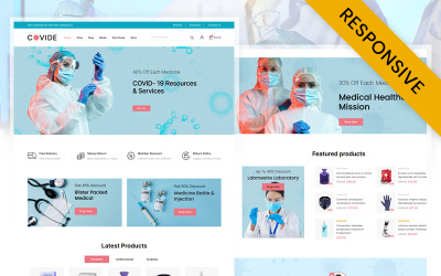 COVIDE Medical Healthcare Store WooCommerce Duyarlı Tema
