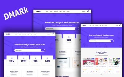 DMARK - Digital Marketplace HTML5 Bootstrap5 webbplatsmall