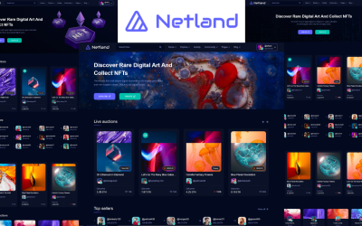 Нетландия - шаблон HTML5 торговой площадки NFT