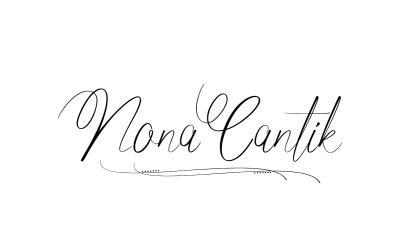 Nona Cantik Handskriftsteckensnitt