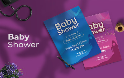Space Baby Shower - Meghívó