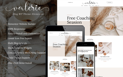 Валері - Блог WordPress Theme Elementor