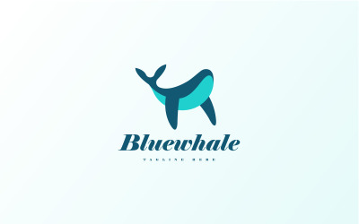 Wieloryb Logo Ikona Wektor Koncepcja Projektowania