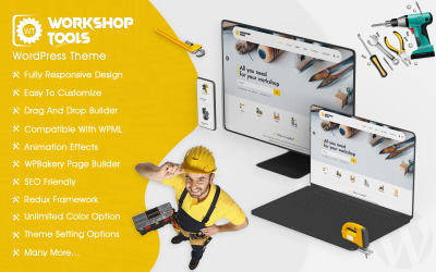 Workshop Tools Store WooCommerce Theme com AI Content Generator