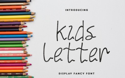 Carattere di visualizzazione unico per lettere per bambini