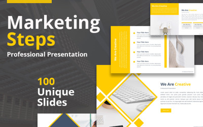 Marketing lépések Powerpoint sablon