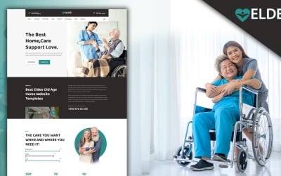 Plantilla HTML5 de la página de destino del cuidado de la casa de ancianos