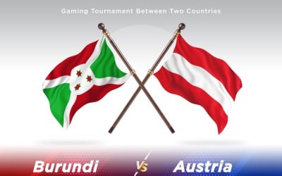 Bosnia versus Austria Two Flags