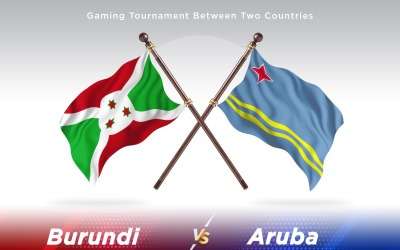 Bosnien gegen Aruba Zwei Flaggen