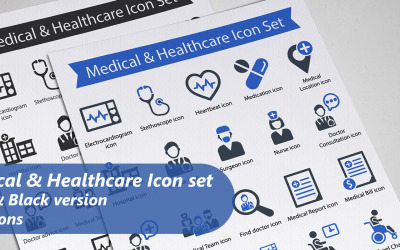 Medizin- und Gesundheitswesen-Icon-Set