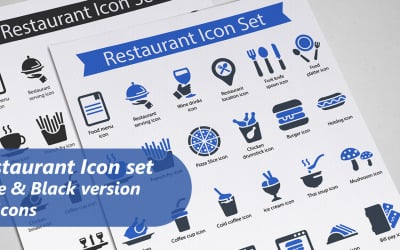 Modèle de jeu d&amp;#39;icônes de restaurant