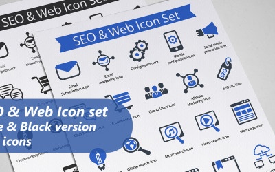 SEO- und Web-Icon-Set-Vorlage