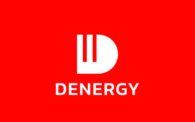 D Energy Red Egyszerű logósablon