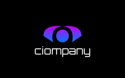 Футуристический логотип Gradient Tech