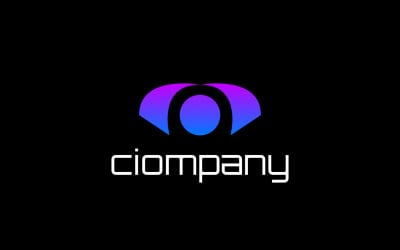 Logotipo Futuristic A Gradient Tech