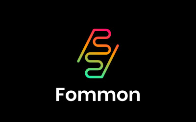 Monogram F Colorful Gradient Logo