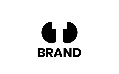 T Spazio negativo Logo aziendale