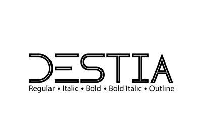 Carattere di visualizzazione Destia Sans Serif