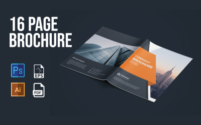Company Profile or Visual Identity 16 Page Brochure Design Premium Vector