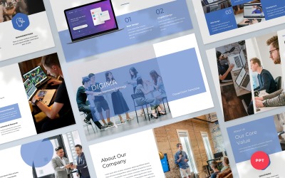 Digima - modelo de apresentação do PowerPoint de marketing digital