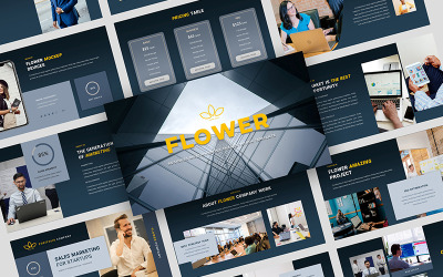 Flower - Modèle de présentation de diapositives Google polyvalentes pour les entreprises