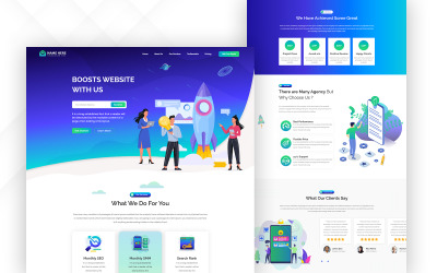 Geek Boost Services One Page szablon HTML5