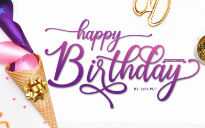 Joyeux anniversaire jolie police