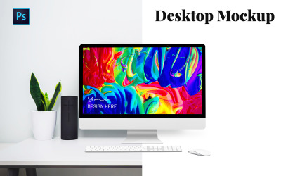Mockup PSD desktop creativo