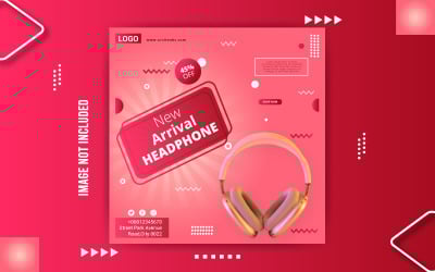 Nieuwe collectie hoofdtelefoon Sale Banner sociale media