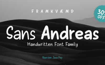Polices familiales manuscrites Sans Andreas