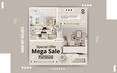 Social Media Offer Mega Furniture Sale Banner