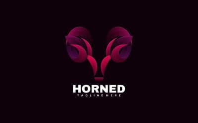 Vector estilo de logotipo degradado de ciervos